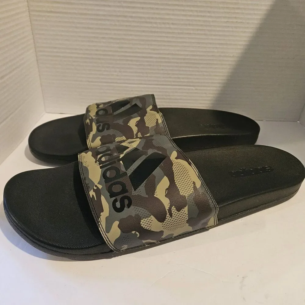 Adidas Adilette Comfort Slide Sandals‎ Camo Men's Size 18 New W Tags